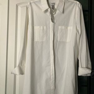 Chico’s new white tunic blouse size 14/XL